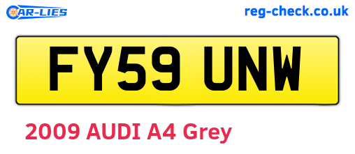 FY59UNW are the vehicle registration plates.
