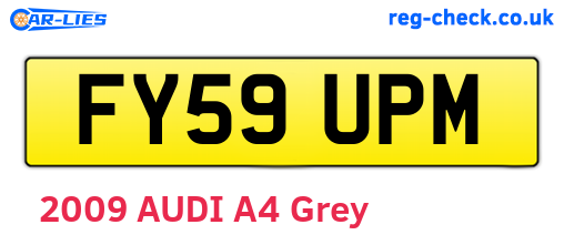 FY59UPM are the vehicle registration plates.