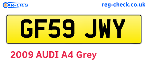 GF59JWY are the vehicle registration plates.