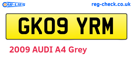 GK09YRM are the vehicle registration plates.