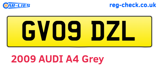 GV09DZL are the vehicle registration plates.