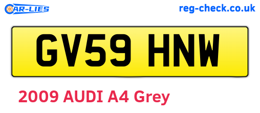 GV59HNW are the vehicle registration plates.