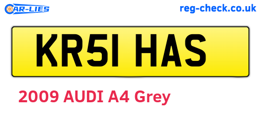 KR51HAS are the vehicle registration plates.