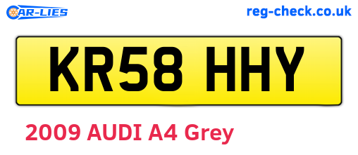 KR58HHY are the vehicle registration plates.