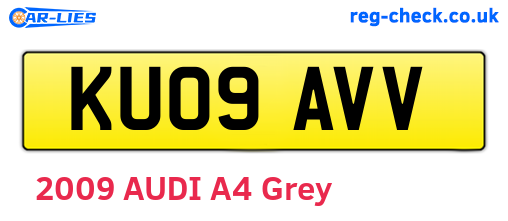 KU09AVV are the vehicle registration plates.
