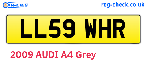 LL59WHR are the vehicle registration plates.