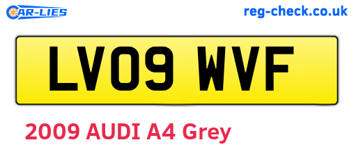 LV09WVF are the vehicle registration plates.