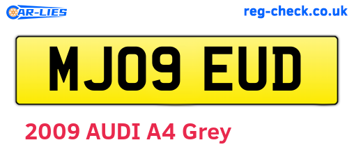 MJ09EUD are the vehicle registration plates.