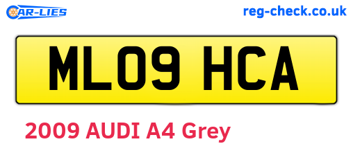 ML09HCA are the vehicle registration plates.