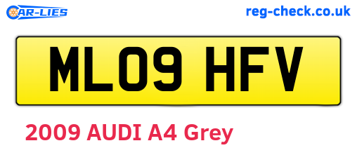 ML09HFV are the vehicle registration plates.