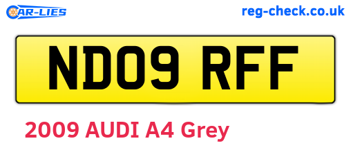 ND09RFF are the vehicle registration plates.