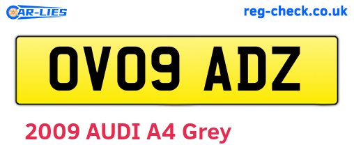 OV09ADZ are the vehicle registration plates.