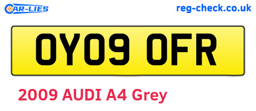 OY09OFR are the vehicle registration plates.