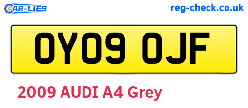 OY09OJF are the vehicle registration plates.