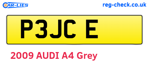 P3JCE are the vehicle registration plates.
