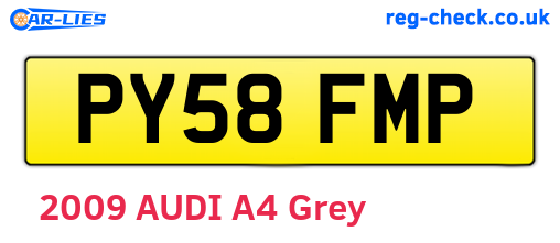 PY58FMP are the vehicle registration plates.