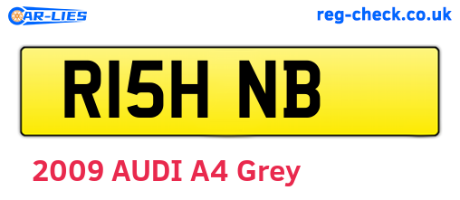 R15HNB are the vehicle registration plates.