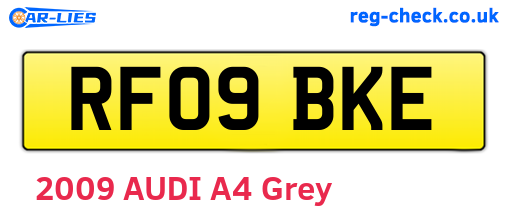 RF09BKE are the vehicle registration plates.