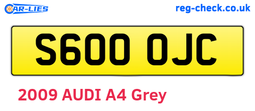 S600OJC are the vehicle registration plates.