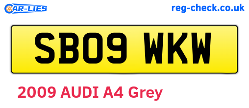 SB09WKW are the vehicle registration plates.
