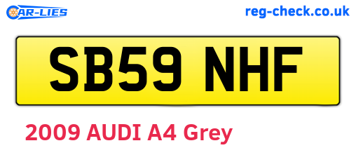 SB59NHF are the vehicle registration plates.