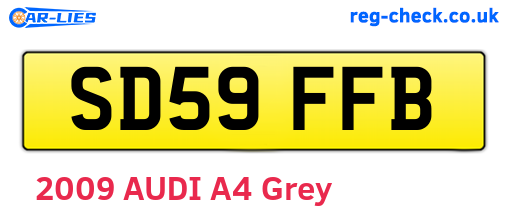 SD59FFB are the vehicle registration plates.