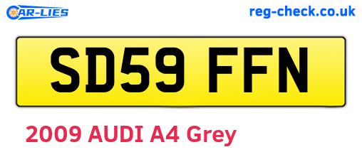 SD59FFN are the vehicle registration plates.