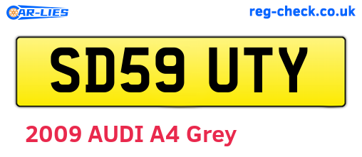 SD59UTY are the vehicle registration plates.