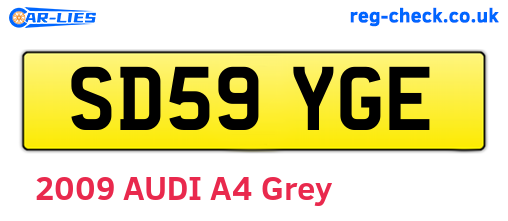 SD59YGE are the vehicle registration plates.