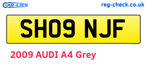 SH09NJF are the vehicle registration plates.