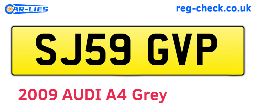 SJ59GVP are the vehicle registration plates.