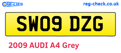 SW09DZG are the vehicle registration plates.