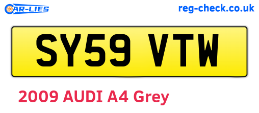 SY59VTW are the vehicle registration plates.
