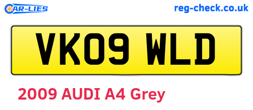 VK09WLD are the vehicle registration plates.