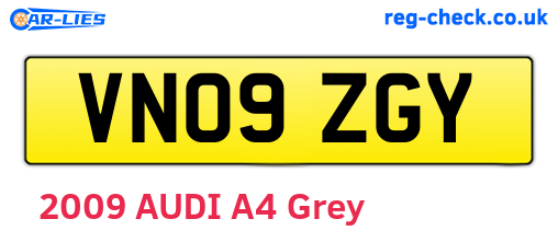 VN09ZGY are the vehicle registration plates.