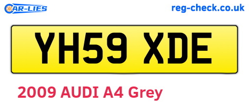 YH59XDE are the vehicle registration plates.