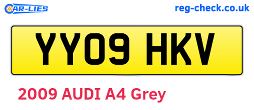 YY09HKV are the vehicle registration plates.