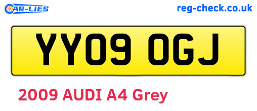 YY09OGJ are the vehicle registration plates.