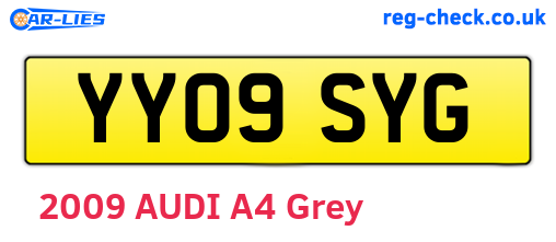 YY09SYG are the vehicle registration plates.