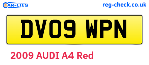 DV09WPN are the vehicle registration plates.