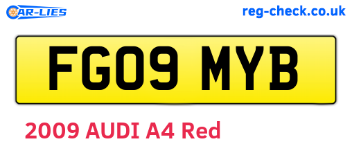 FG09MYB are the vehicle registration plates.