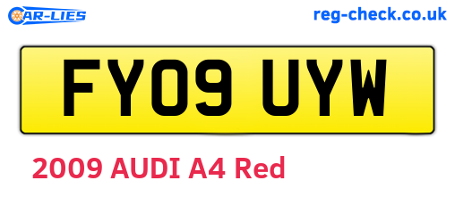 FY09UYW are the vehicle registration plates.