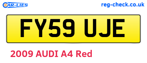 FY59UJE are the vehicle registration plates.
