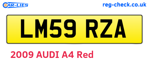LM59RZA are the vehicle registration plates.