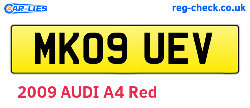 MK09UEV are the vehicle registration plates.