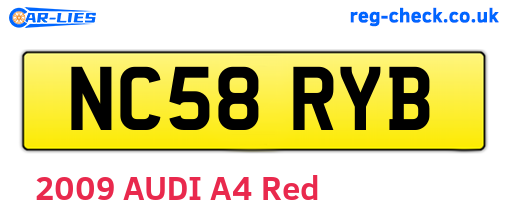 NC58RYB are the vehicle registration plates.
