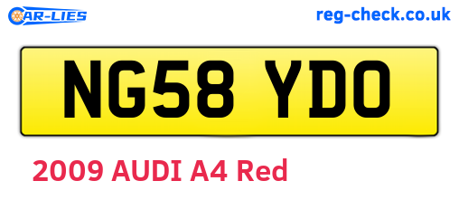 NG58YDO are the vehicle registration plates.
