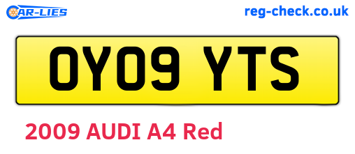 OY09YTS are the vehicle registration plates.
