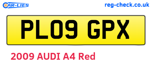 PL09GPX are the vehicle registration plates.