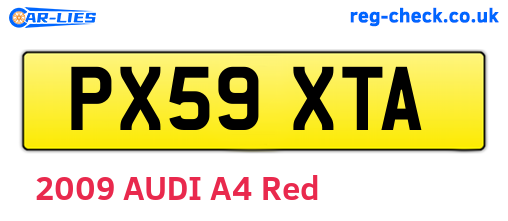 PX59XTA are the vehicle registration plates.